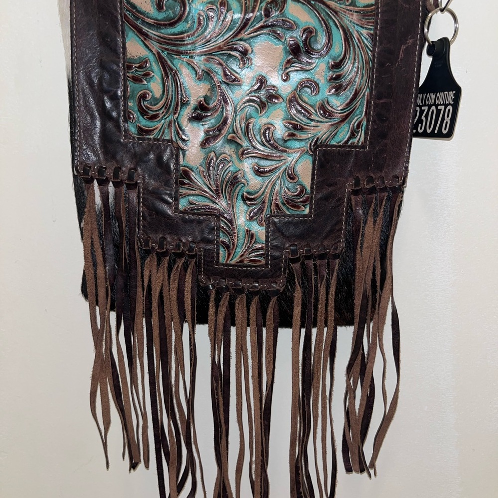 Holy Cow Cowhide Fringe Crossbody